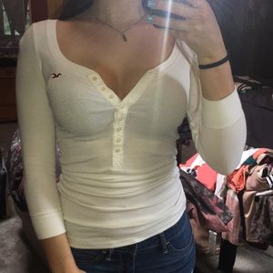 Hollister Henley shirt with 3/4 sleeves